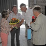 Der Baas, so wie der Vizebaas der Ratinger Jonges bedankte sich bei Hanno und Christa Paas, die es kurzfristig ermöglicht hatten, dass die Jonges in der Nachbarhalle feiern konnten.