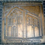 Bodenplatte vor der ehemaligen Synagoge (Aufnahme: Heimatverein Ratingen)